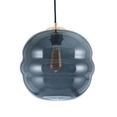 Pacific Lifestyle Lighting Vicenza Navy Ripple Glass Pendant House of Isabella UK