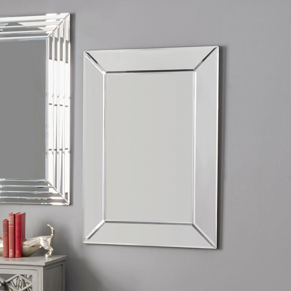 Pacific Lifestyle Mirrors Mirrored Glass Rectangle Wall Mirror House of Isabella UK