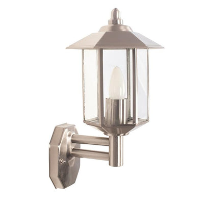 Pacific Lifestyle Outdoors Bellis Brushed Steel Metal Pagoda Wall Light House of Isabella UK