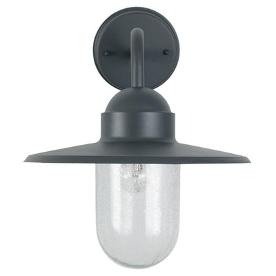 Pacific Lifestyle Outdoors Lilium Dark Grey Metal and Glass Fisherman Wall Light House of Isabella UK