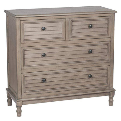 Pacific Lifestyle Sleeping Ashwell Taupe Pine Wood 4 Drawer Unit K/D House of Isabella UK