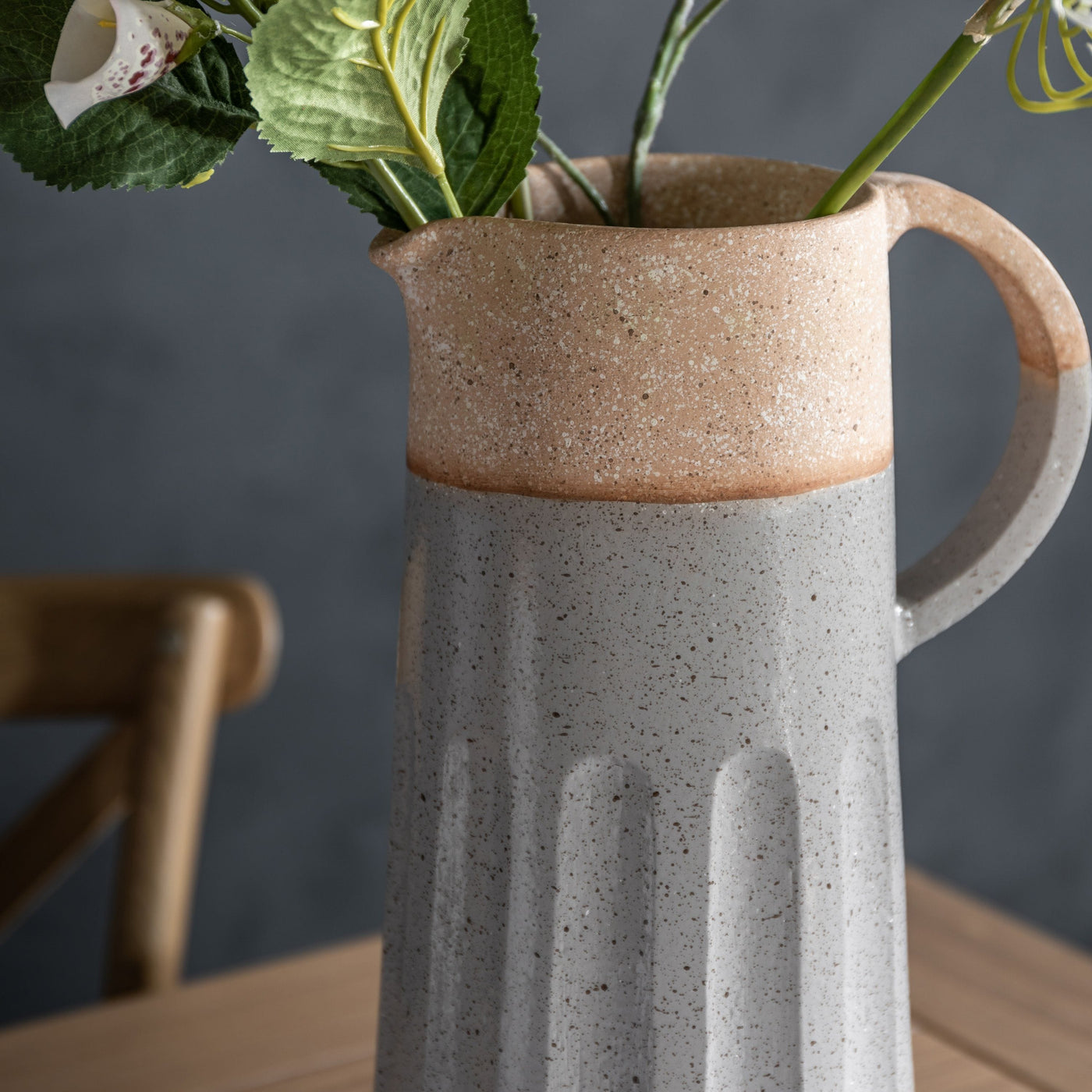 Bodhi Accessories Bicester Pitcher Vase - Natural/Slate House of Isabella UK