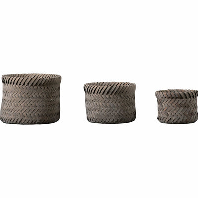 Bodhi Accessories Blairgowrie Basket Grey Set of 3 House of Isabella UK