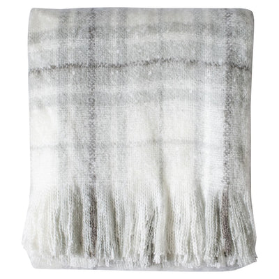 Bodhi Accessories Bleadon Mohair Throw Grey House of Isabella UK