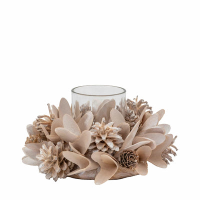 Bodhi Accessories Blush Cone & Floral Tealight Holder House of Isabella UK