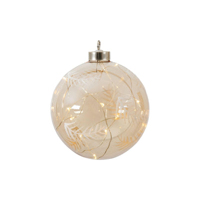 Bodhi Accessories Butcombe Etched Bauble with LED Amber House of Isabella UK