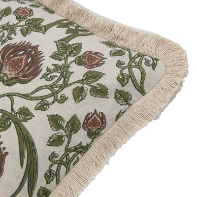 Bodhi Accessories Cirsium Cushion Cover Olive and Tan House of Isabella UK