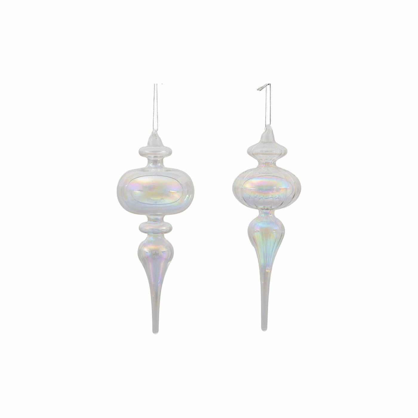Bodhi Accessories Cold Bauble Drop Clear Lustre Set of 2 House of Isabella UK