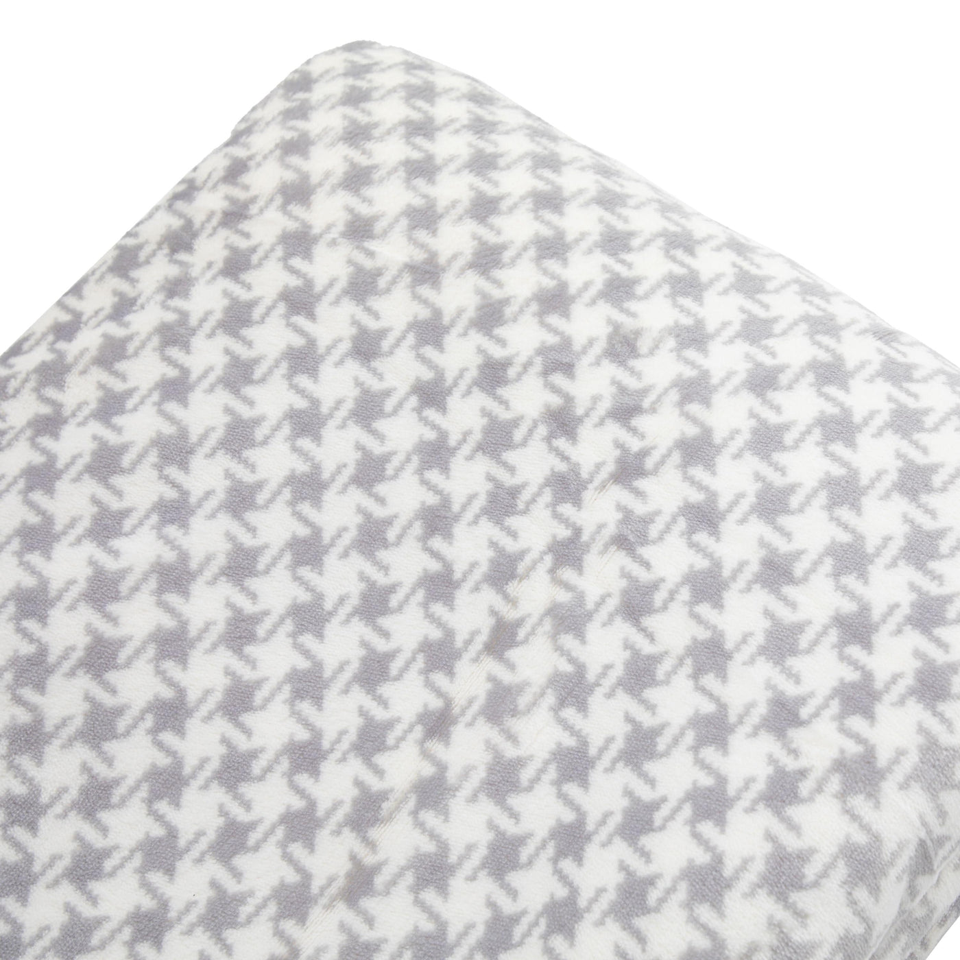 Bodhi Accessories Dogtooth Sherpa Throw Silver House of Isabella UK