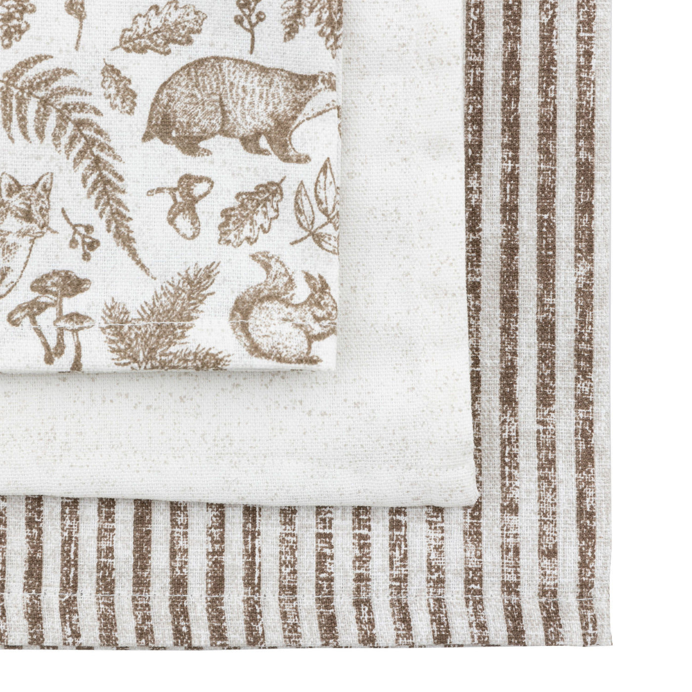Bodhi Accessories Etched Woodland Teatowel 3pk House of Isabella UK