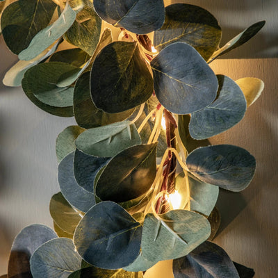 Bodhi Accessories Eucalyptus Wreath 20 LED Lights House of Isabella UK