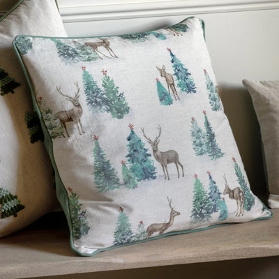 Bodhi Accessories Forest Stag and Deer Cushion Cover House of Isabella UK