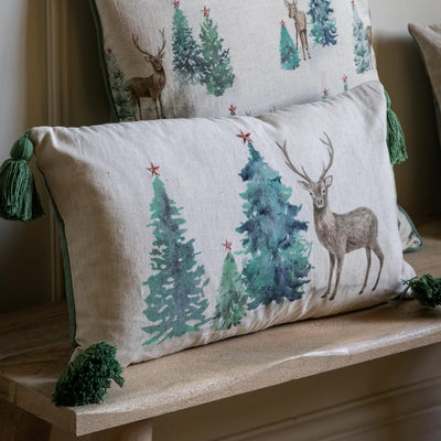 Bodhi Accessories Forest Stag Cushion Cover House of Isabella UK