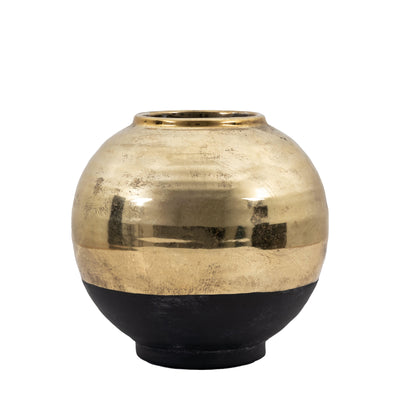 Bodhi Accessories Glitz Vase Large Black & Gold House of Isabella UK