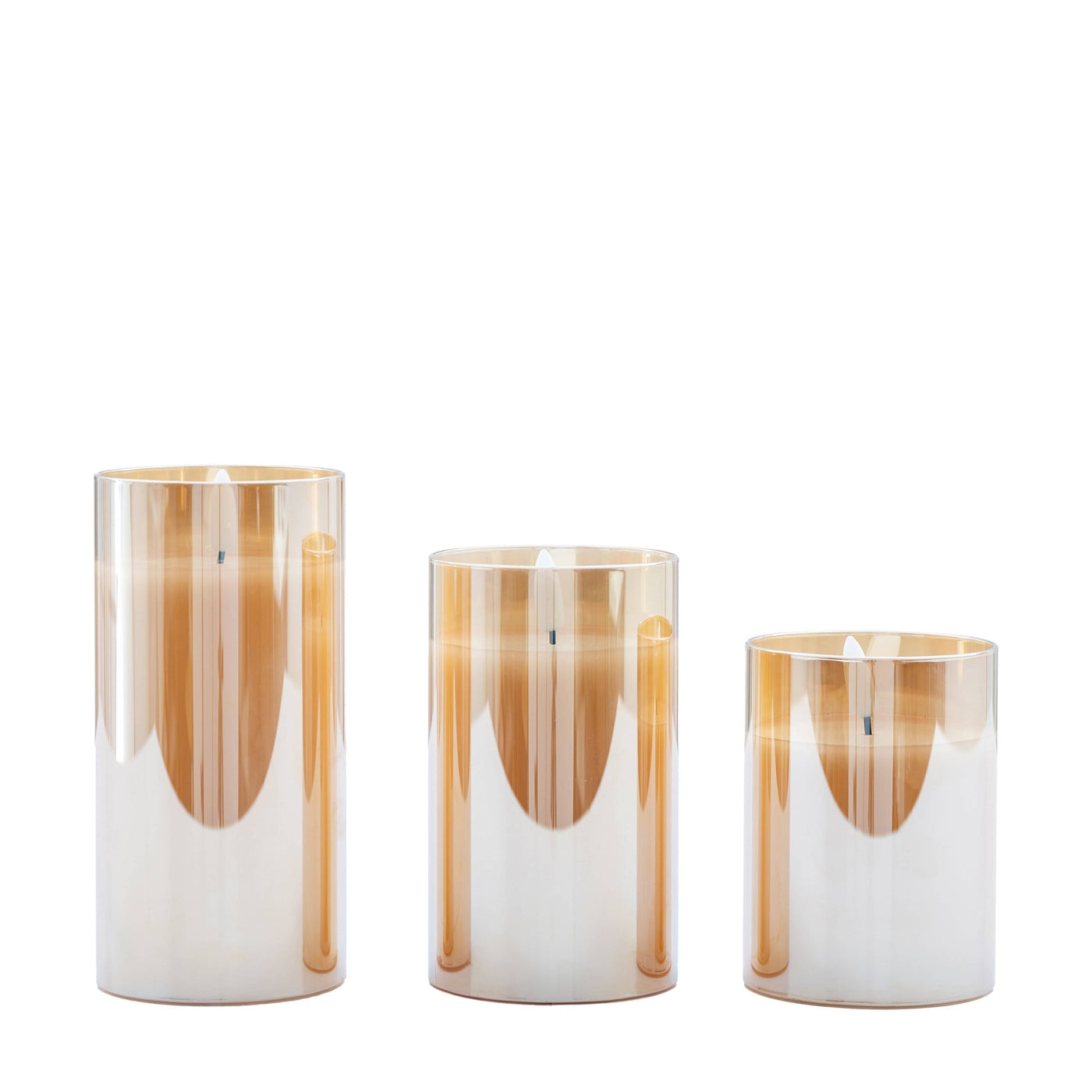 Bodhi Accessories LED Candle Gold Votive Set of 3 House of Isabella UK