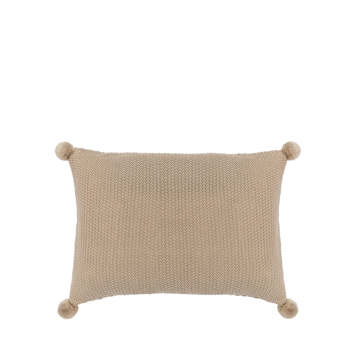 Bodhi Accessories Moss Stitch PomPom Cushion Cover Natural House of Isabella UK