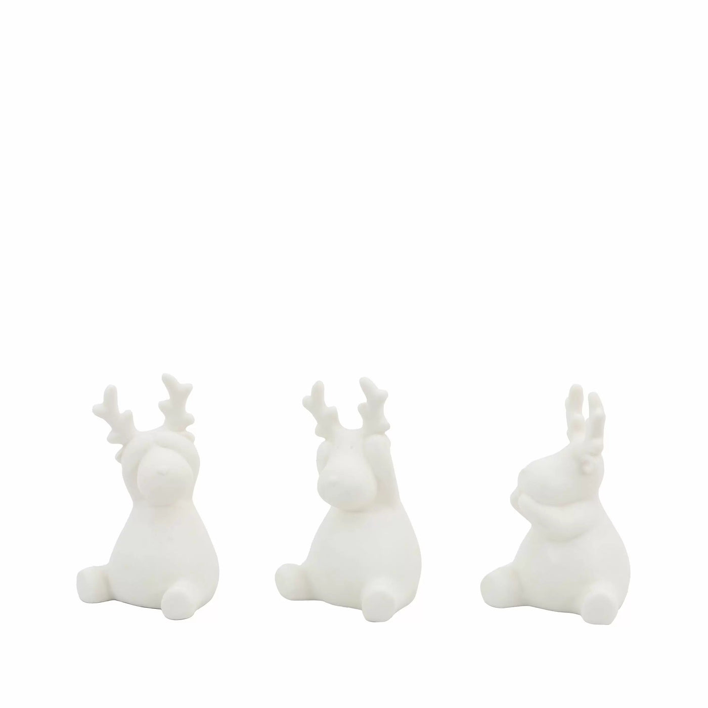 Bodhi Accessories Reindeer with LED White Set of 3 House of Isabella UK