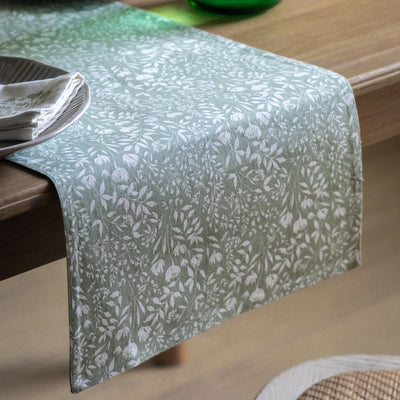 Bodhi Accessories Sage Floral Table Runner Small House of Isabella UK