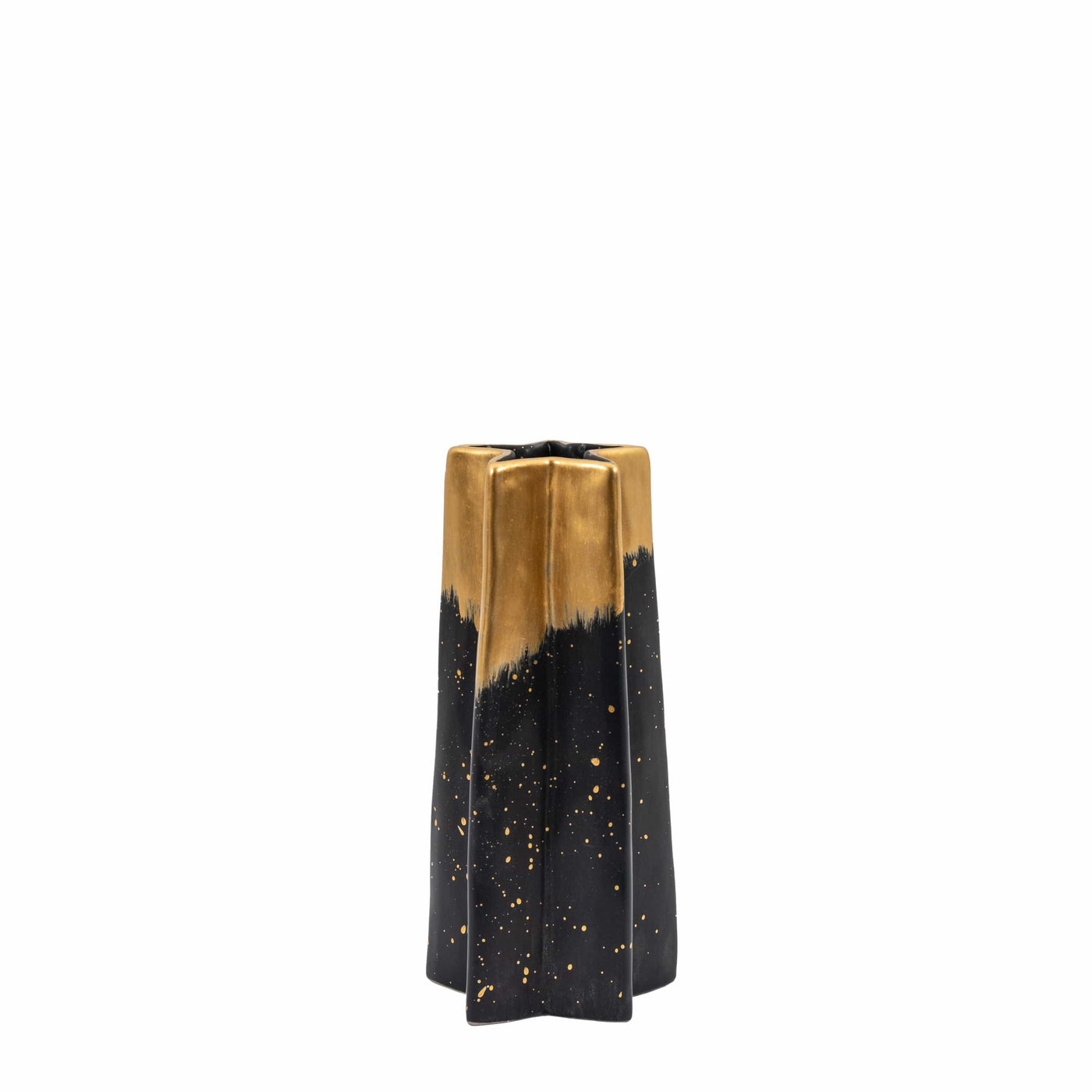 Bodhi Accessories Shooting Star Vase Small Black Gold House of Isabella UK