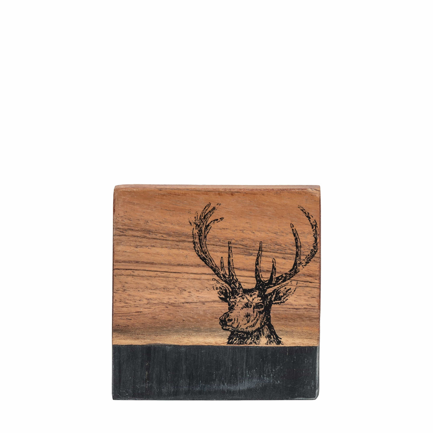 Bodhi Accessories Stag Coasters Black Marble Set of 4 House of Isabella UK