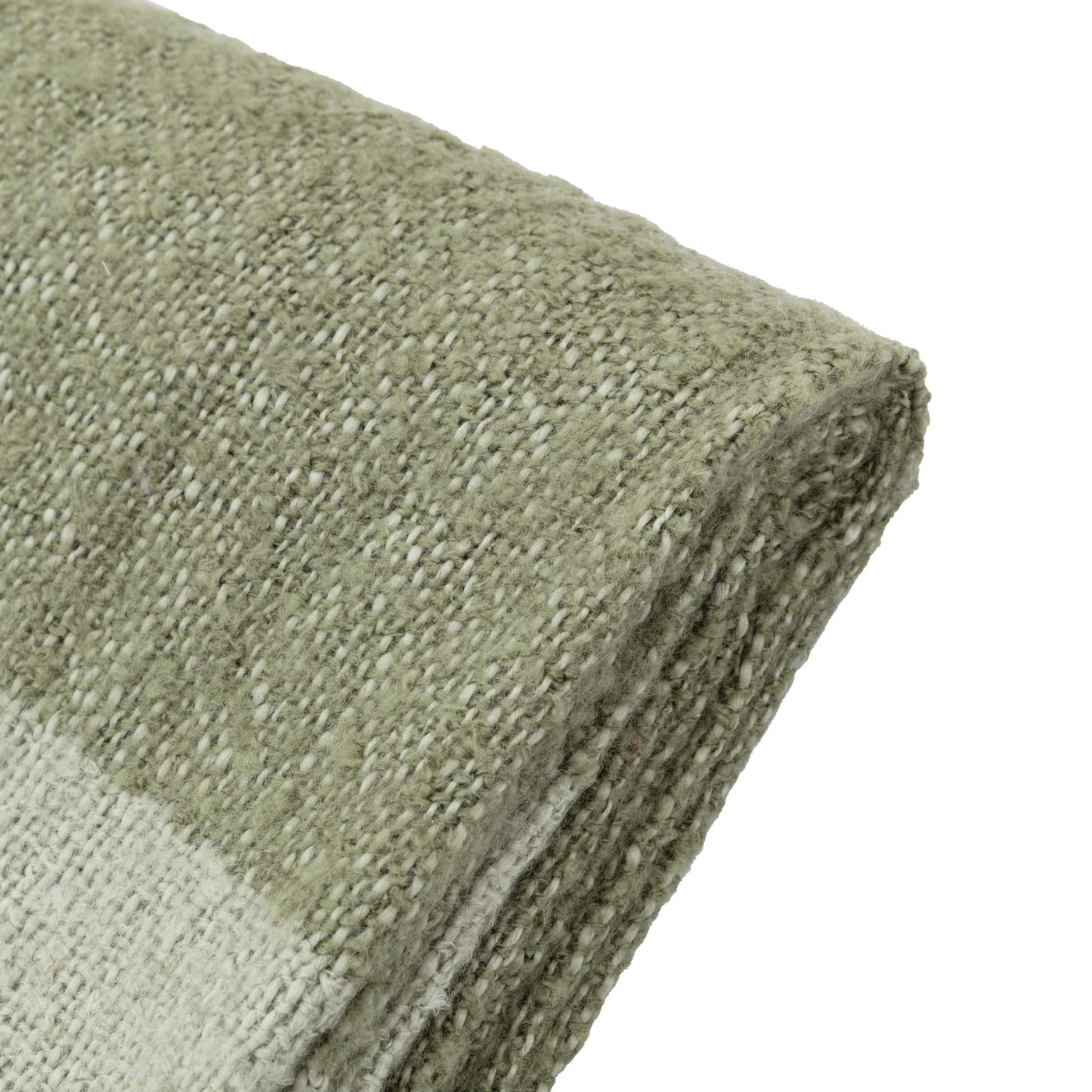 Bodhi Accessories Stripe Faux Mohair Throw Olive House of Isabella UK