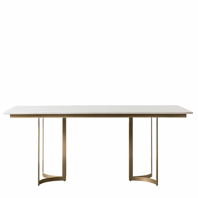 Bodhi Dining Burntisland Dining Table Gold 1800x900x760mm House of Isabella UK