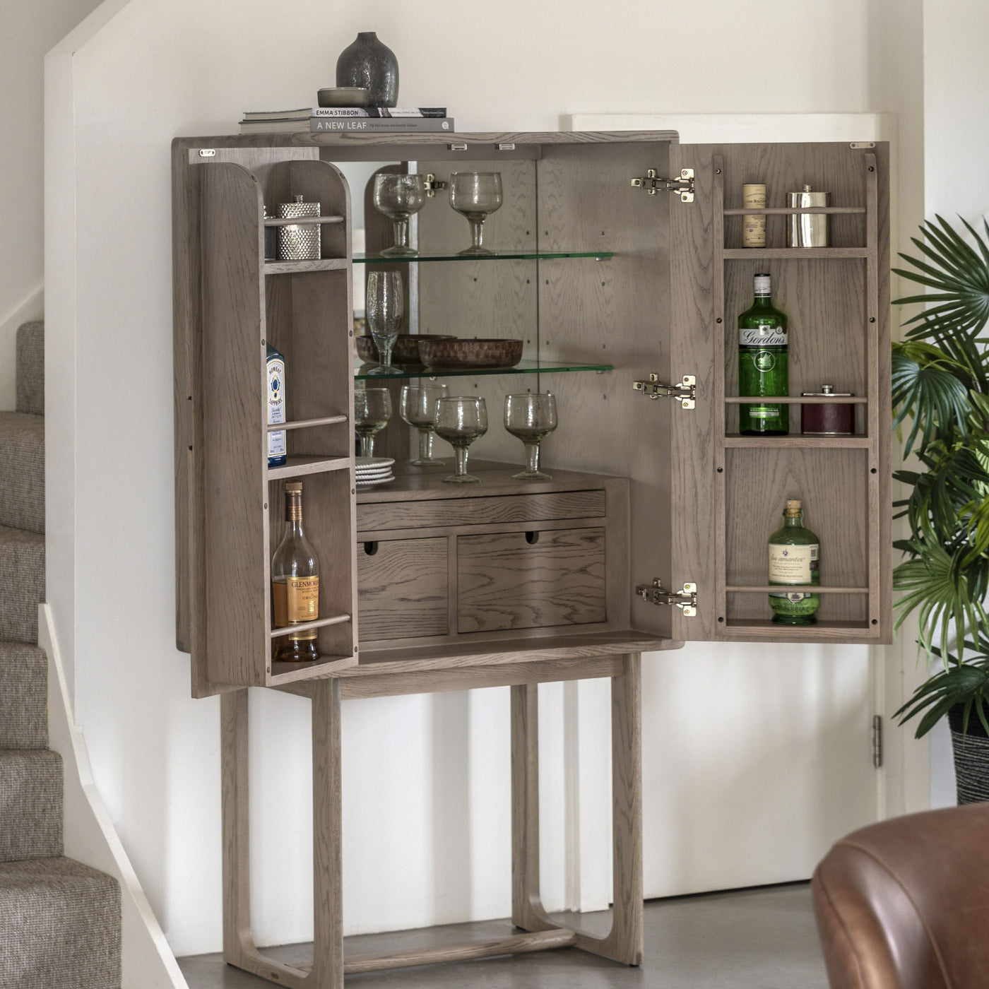 Bodhi Dining Craft Cocktail Cabinet Smoked House of Isabella UK