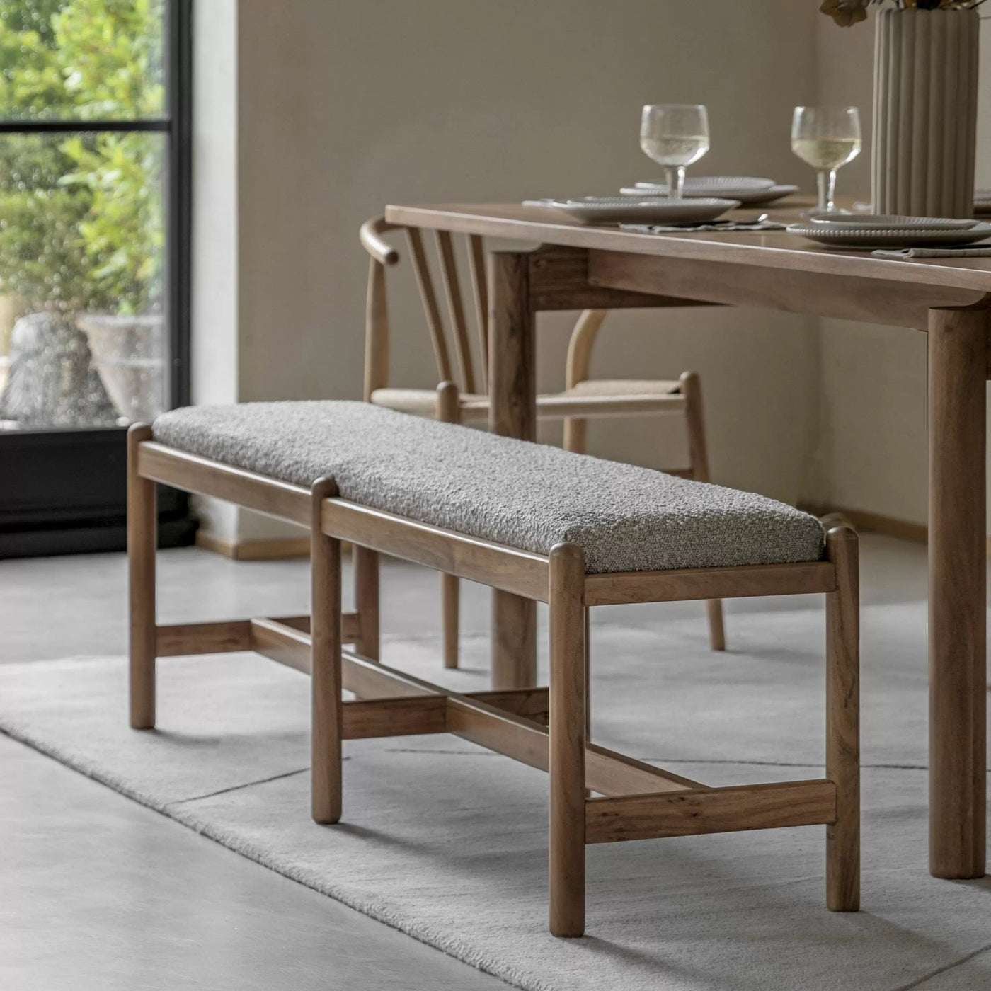 Bodhi Dining Meaver Dining Bench 1600x400x460mm House of Isabella UK