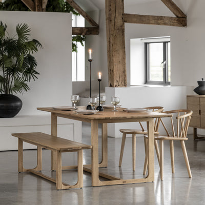 Bodhi Dining Payton Dining Table Natural 1800x950x750mm House of Isabella UK