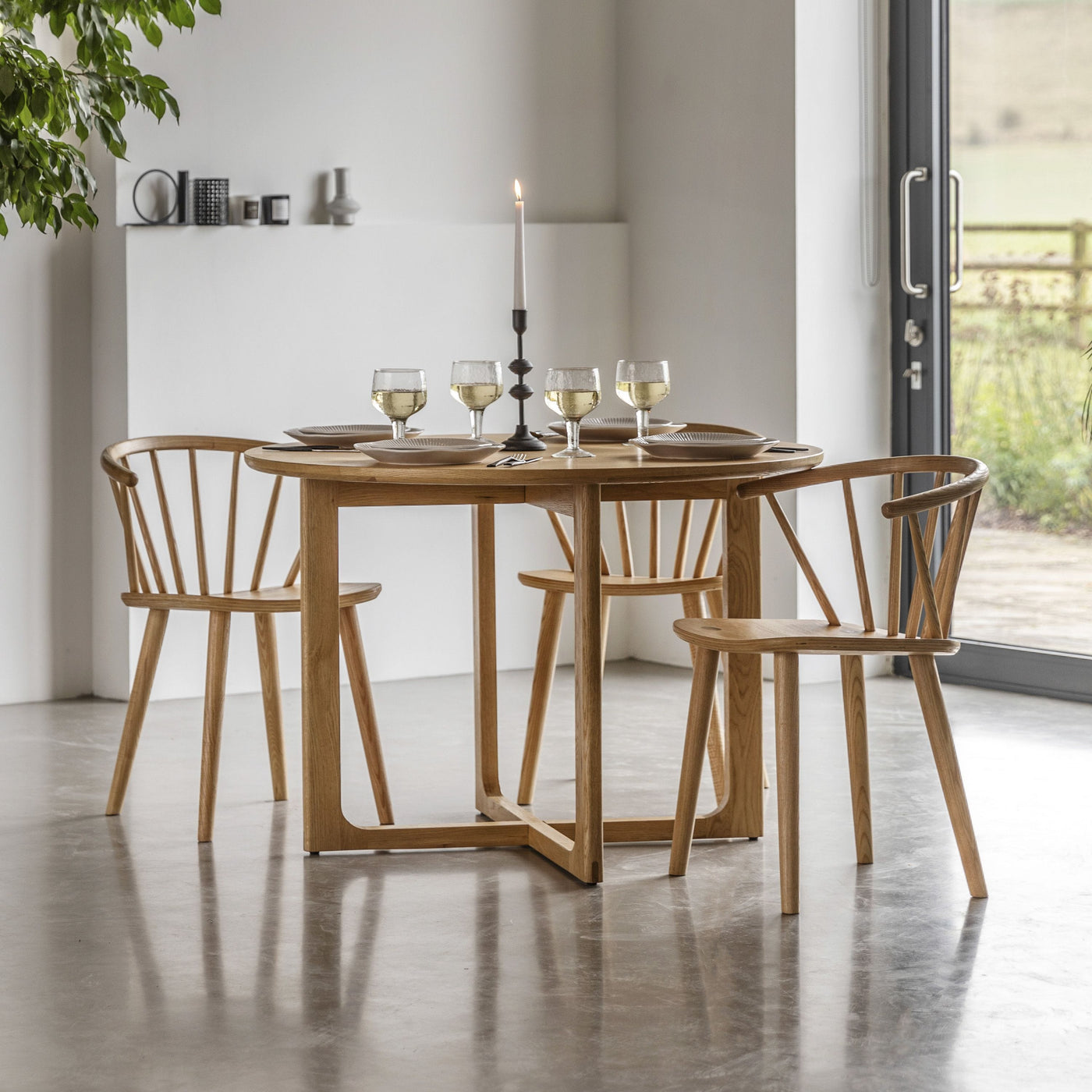 Bodhi Dining Payton Round Dining Table Natural 1100x1100x750mm House of Isabella UK