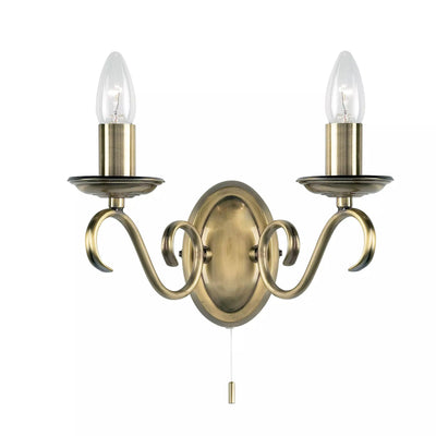 Bodhi Lighting Barmouth Wall Light Antique Brass House of Isabella UK