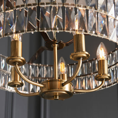Bodhi Lighting Clifton 5 Pendant Light Antique Brass House of Isabella UK