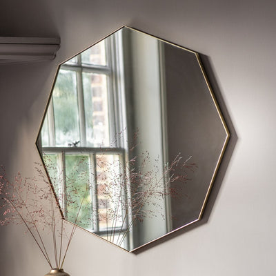 Bodhi Living Beaminster Octagon Mirror Champagne House of Isabella UK