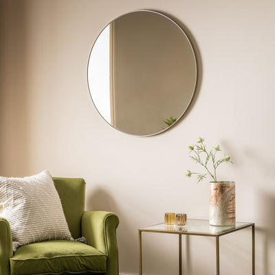 Bodhi Living Beaminster Round Mirror Champagne House of Isabella UK