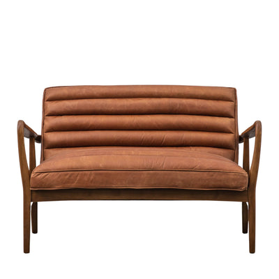 Bodhi Living Brampton 2 Seater Sofa Vintage Brown Leather W1170 x D660 x H775mm House of Isabella UK