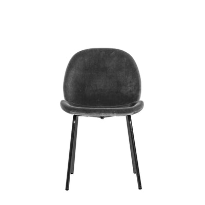 Bodhi Living Calenick Chair Grey Velvet (2pk) House of Isabella UK