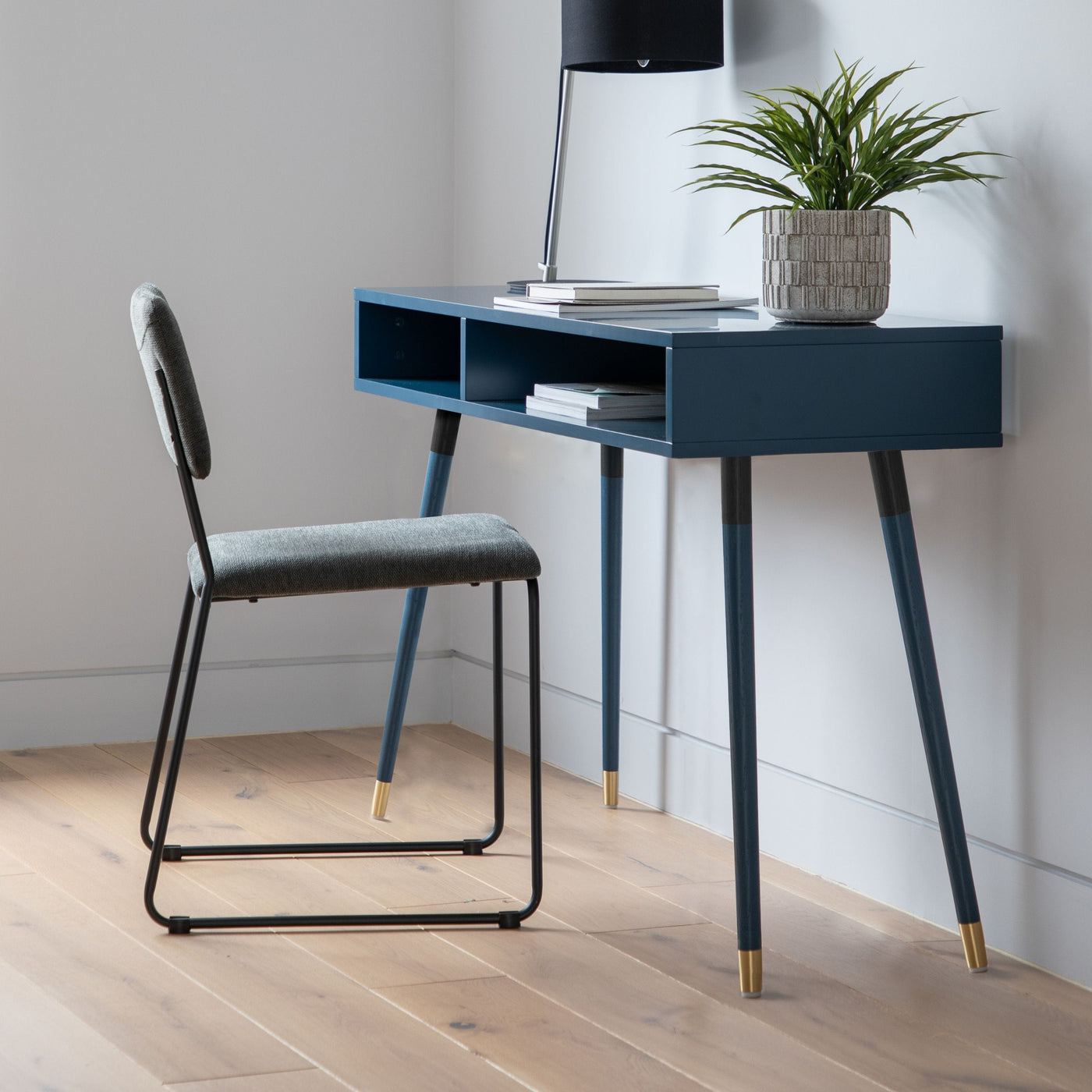 Bodhi Living Chipping Console Table Blue 1100x450x770mm House of Isabella UK