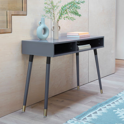 Bodhi Living Chipping Console Table Grey 1100x450x770mm House of Isabella UK