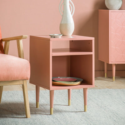 Bodhi Living Chipping Side Table Pink 400x400x600mm House of Isabella UK
