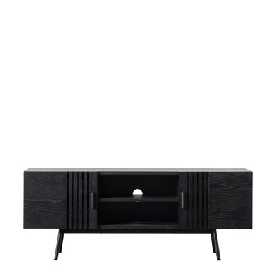 Bodhi Living Chivery Media Unit Black 1400x420x550mm House of Isabella UK