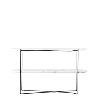 Bodhi Living Cromer Console Table White Marble 1200x320x700mm House of Isabella UK