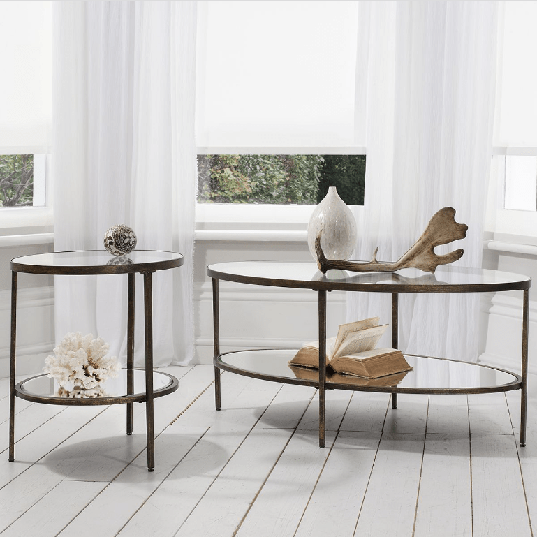 Bodhi Living Hudson Bronze Metal and Glass Side Table House of Isabella UK