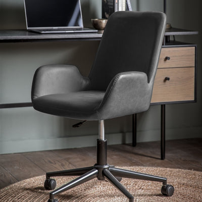 Bodhi Living Kendal Swivel Chair Charcoal House of Isabella UK