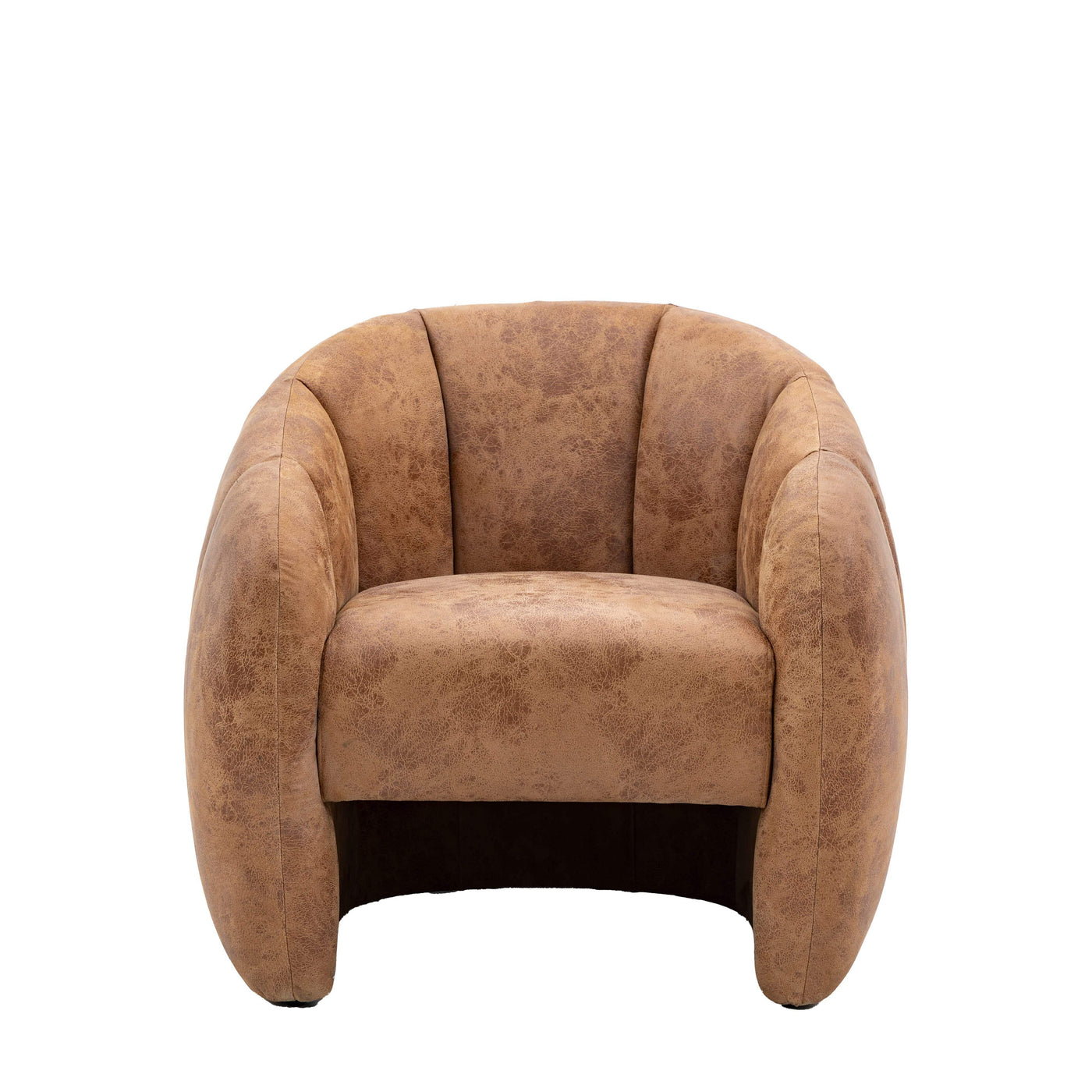 Bodhi Living Otterham Tub Chair Antique Tan Leather 780x810x740mm House of Isabella UK