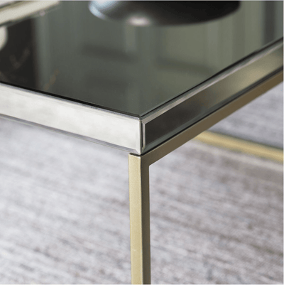 Bodhi Living Pippard Coffee Table Champagne W900 x D900 x H460mm House of Isabella UK