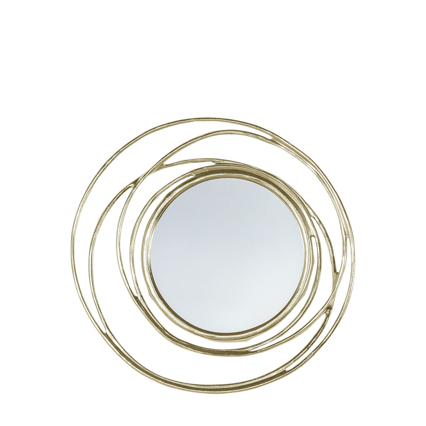 Bodhi Mirrors Alscot Mirror Satin Gold W700 x D90 x H700mm House of Isabella UK