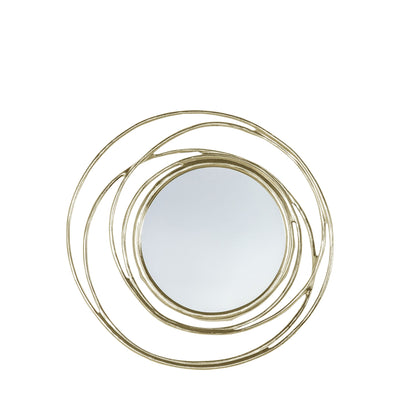 Bodhi Mirrors Alscot Mirror Satin Gold W700 x D90 x H700mm House of Isabella UK