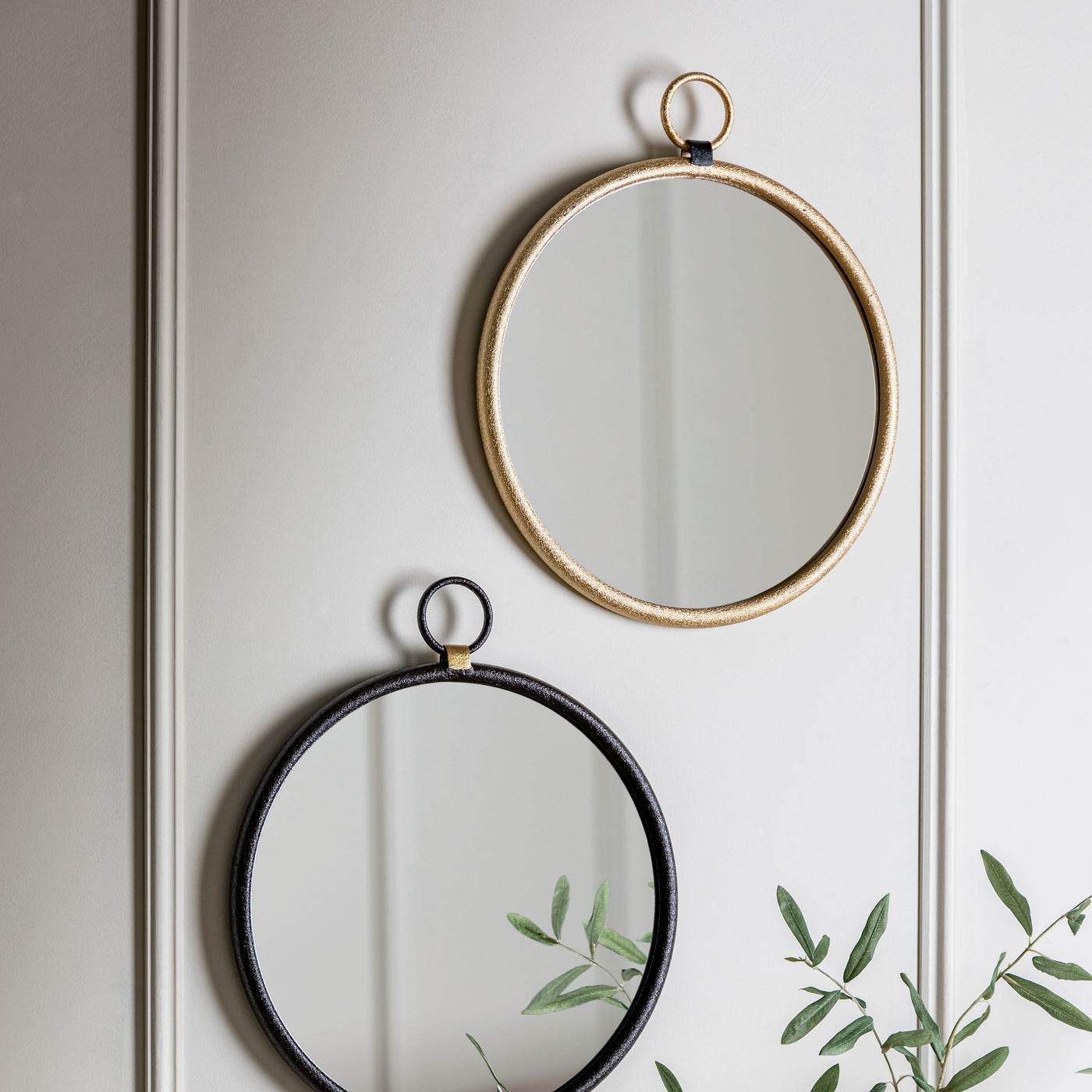 Bodhi Mirrors Barbon Gold Round Mirror - Small House of Isabella UK