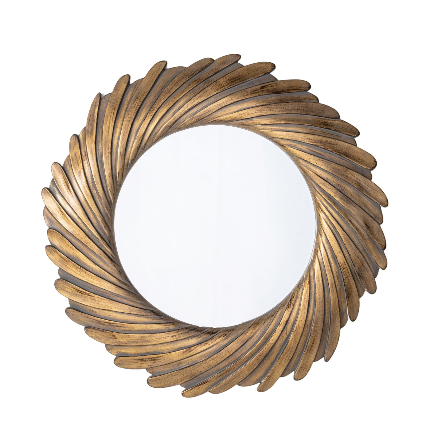 Bodhi Mirrors Crown Mirror Gold Verdigree W1000 x H1000mm House of Isabella UK