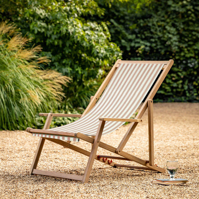 Bodhi Outdoors Creta Deck Chair Clay Stripe House of Isabella UK